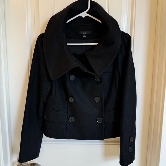 French-style black double-breasted blazer with pockets! - Picture 3 of 5